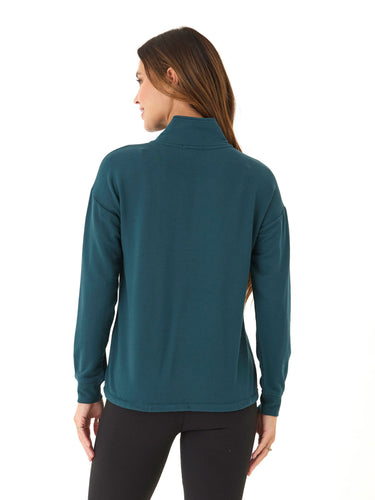 Nyla Feather Fleece Half Zip Pullover Womens Outerwear Sweatshirt Threads 4 Thought