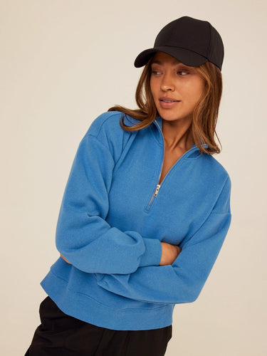 Constance Triblend Fleece Half Zip Pullover Womens Outerwear Sweatshirt Threads 4 Thought