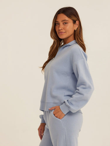 Constance Triblend Fleece Half Zip Pullover Womens Outerwear Sweatshirt Threads 4 Thought