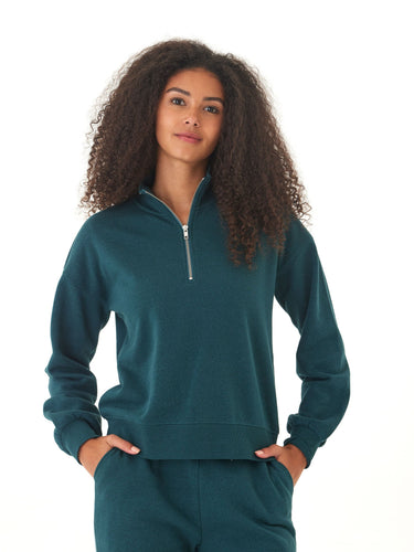 Constance Triblend Fleece Half Zip Pullover Threads 4 Thought