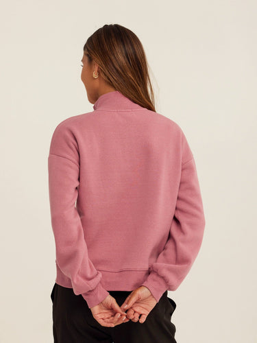 Constance Triblend Fleece Half Zip Pullover Womens Outerwear Sweatshirt Threads 4 Thought