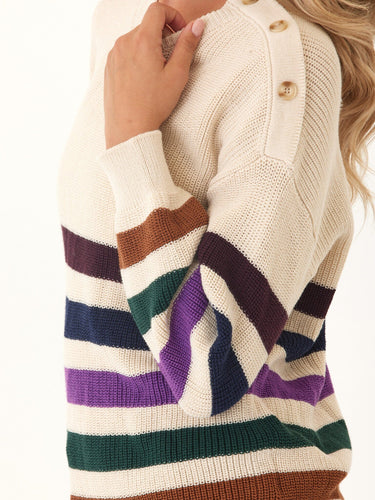 Simone Button Detail Sweater Womens Outerwear Sweater Threads 4 Thought