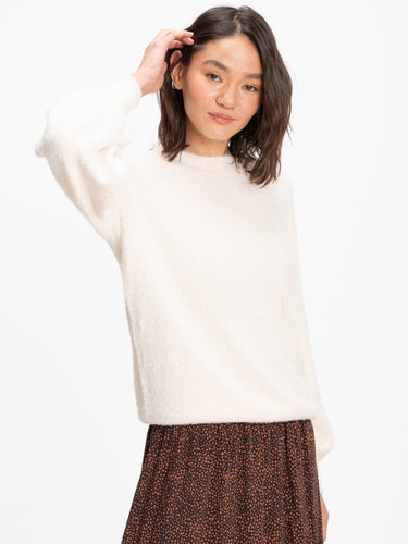 Clara Fuzzy Pullover Crew Neck Sweater Womens Outerwear Sweater Threads 4 Thought