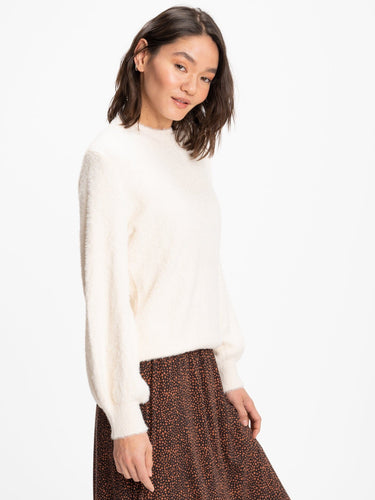 Clara Fuzzy Pullover Crew Neck Sweater Womens Outerwear Sweater Threads 4 Thought
