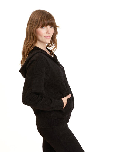 Alyce Fuzzy Knit Hoodie Womens Outerwear Sweater Threads 4 Thought