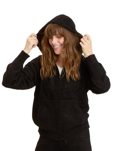 Alyce Fuzzy Knit Hoodie Womens Outerwear Sweater Threads 4 Thought