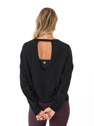 Raylin Feather Fleece Back Detail Top Womens Tops Long Tee Threads 4 Thought