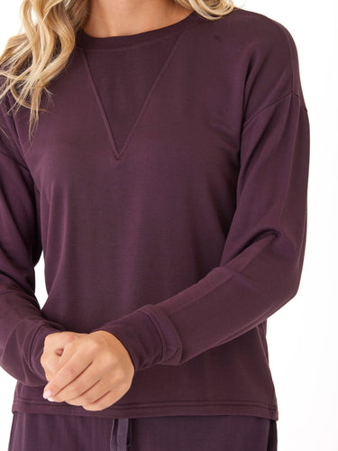 Darby Feather Fleece Panel Pullover Womens Tops Long Tee Threads 4 Thought