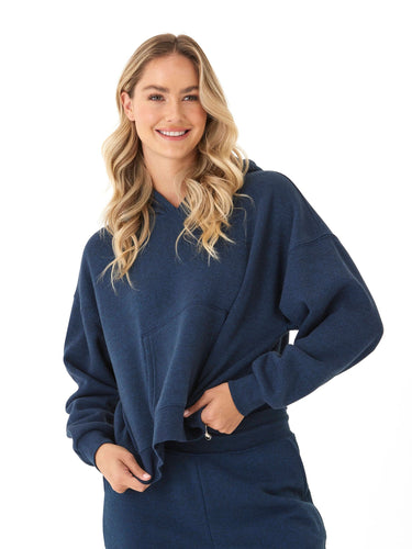 Marcellina Triblend Fleece Pullover Hoodie Womens Outerwear Sweatshirt Threads 4 Thought