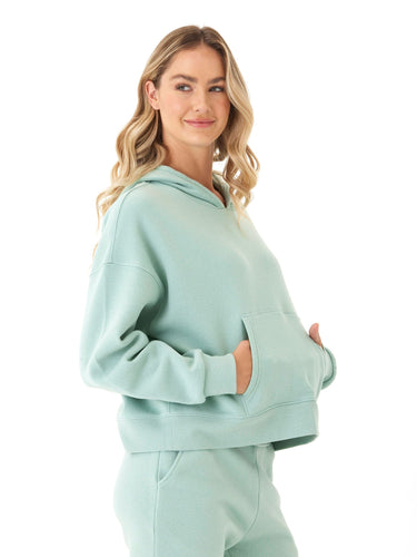 Marcellina Triblend Fleece Pullover Hoodie Womens Outerwear Sweatshirt Threads 4 Thought