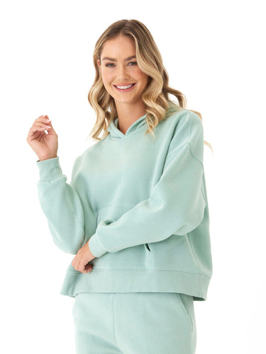 Marcellina Triblend Fleece Pullover Hoodie Womens Outerwear Sweatshirt Threads 4 Thought