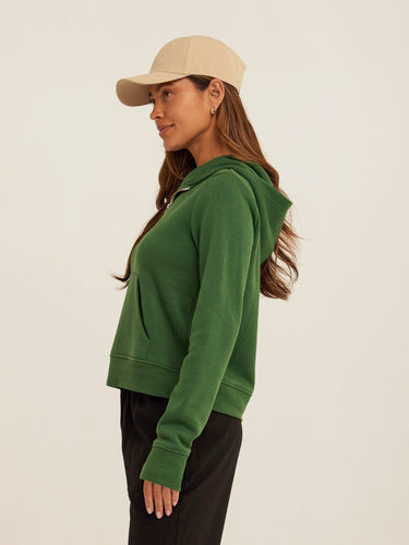 Tyra Triblend Fleece Quarter Zip Hoodie Womens Outerwear Sweatshirt Threads 4 Thought