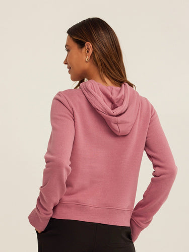 Tyra Triblend Fleece Quarter Zip Hoodie Womens Outerwear Sweatshirt Threads 4 Thought
