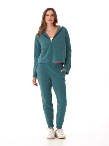 Raychelle Triblend Fleece Pocket Hoodie Womens Outerwear Sweatshirt Threads 4 Thought