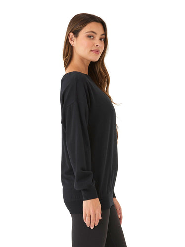 Merida Feather Fleece Asymmetrical Tunic Womens Tops Long Tee Threads 4 Thought