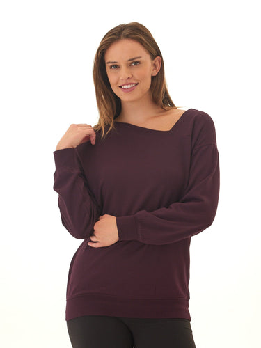Merida Feather Fleece Asymmetrical Tunic Womens Tops Long Shirt Threads 4 Thought