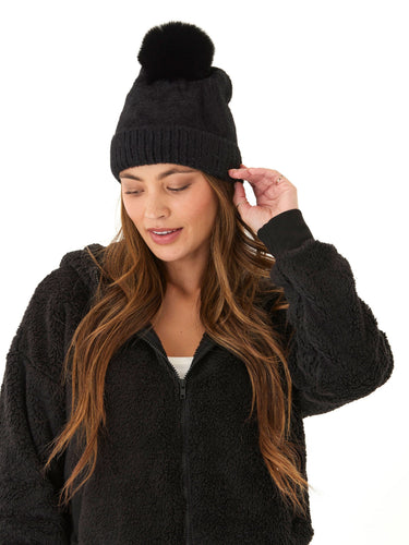 Fuzzy Knit Beanie Accessories Hat Threads 4 Thought