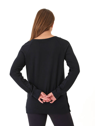 Roberta Feather Fleece Snap Button Sweatshirt Threads 4 Thought