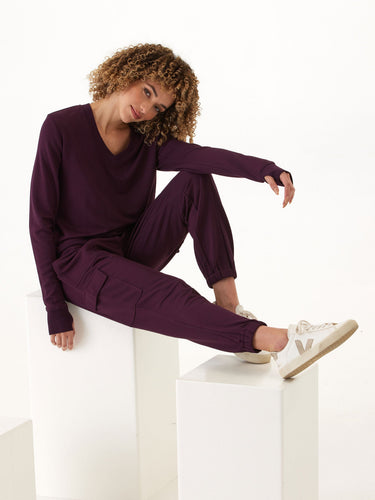 Margot Feather Fleece Cargo Jogger Womens Bottoms Sweatpants Threads 4 Thought