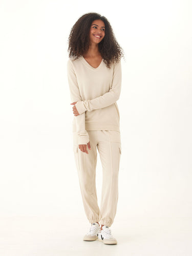 Margot Feather Fleece Cargo Jogger Womens Bottoms Sweatpants Threads 4 Thought