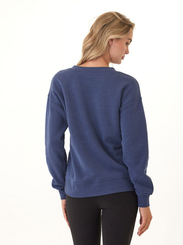 Elisha Triblend Fleece V-Neck Pullover Womens Outerwear Sweatshirt Threads 4 Thought