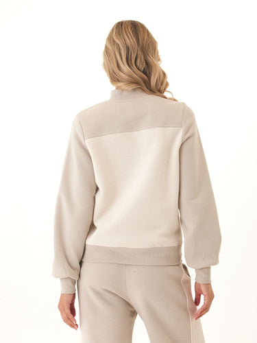 Kianna Triblend Fleece Colorblock Half Zip Pullover Threads 4 Thought