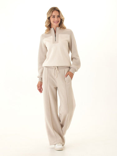Tricia Triblend Fleece Colorblock Wide Leg Pant Threads 4 Thought