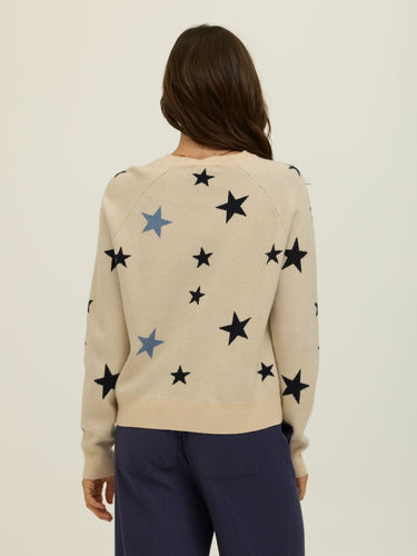 Deandra Star Pattern Cozy Sweater Womens Outerwear Sweater Threads 4 Thought