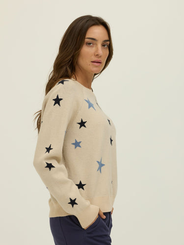 Deandra Star Pattern Cozy Sweater Womens Outerwear Sweater Threads 4 Thought
