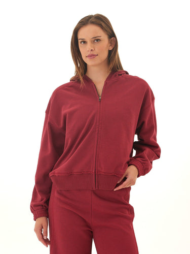 Starla French Terry Rib Mix Zip Hoodie Womens Outerwear Sweatshirt Threads 4 Thought