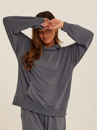Sylvie Modal Terry Oversized Pullover Hoodie Womens Outerwear Sweatshirt Threads 4 Thought
