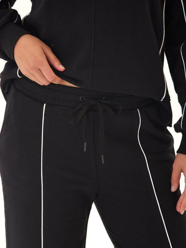 Milly Slub Terry Piping Detail Boot Cut Pant Womens Bottoms Sweatpants Threads 4 Thought