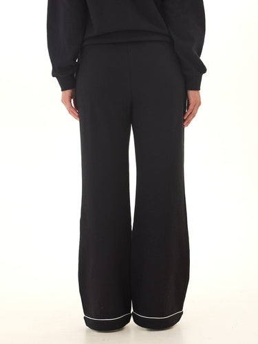 Milly Slub Terry Piping Detail Boot Cut Pant Womens Bottoms Sweatpants Threads 4 Thought
