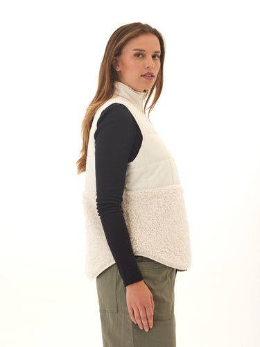 Janey Puffer Sherpa Mix Vest Threads 4 Thought