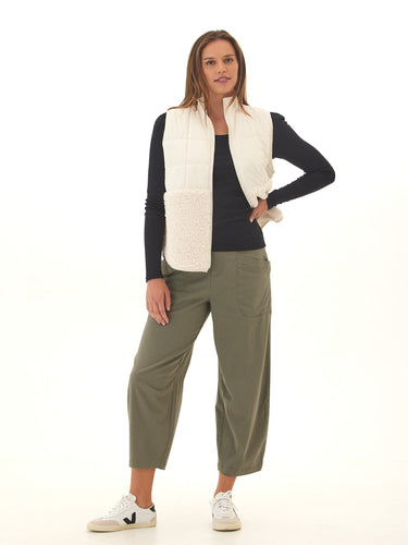 Janey Puffer Sherpa Mix Vest Threads 4 Thought