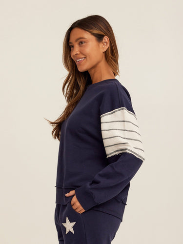 Kaelah Cotton Blend Terry Sweatshirt Womens Outerwear Sweatshirt Threads 4 Thought
