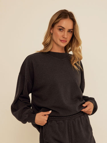 Kaitlyn Mineral Wash Fleece Sweatshirt Womens Outerwear Sweatshirt Threads 4 Thought