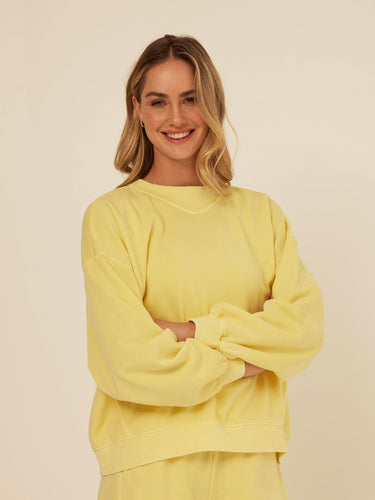 Kaitlyn Mineral Wash Fleece Sweatshirt Womens Outerwear Sweatshirt Threads 4 Thought