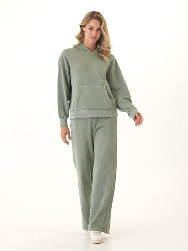 Tanya Mineral Wash Cotton Terry Pullover Hoodie Womens Outerwear Sweatshirt Threads 4 Thought