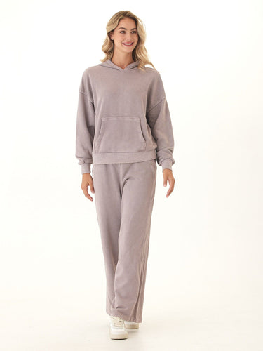 Tanya Mineral Wash Cotton Terry Pullover Hoodie Womens Outerwear Sweatshirt Threads 4 Thought