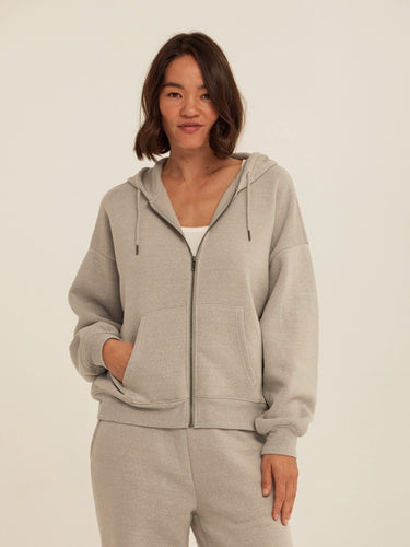 Corissa Triblend Fleece Zip Hoodie Womens Outerwear Sweatshirt Threads 4 Thought