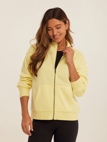 Delacey Triblend Fleece Zip Jacket Womens Outerwear Sweatshirt Threads 4 Thought