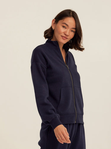 Delacey Triblend Fleece Zip Jacket Womens Outerwear Sweatshirt Threads 4 Thought