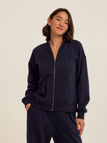 Delacey Triblend Fleece Zip Jacket Womens Outerwear Sweatshirt Threads 4 Thought