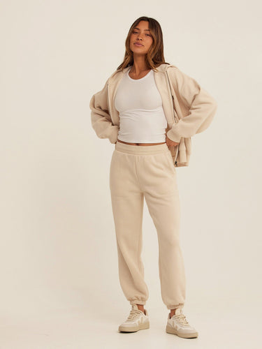 Jayla Triblend Fleece Relaxed Fit Jogger Womens Bottoms Sweatpants Threads 4 Thought