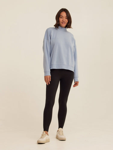 Karlie Triblend Fleece Mock Neck Pullover Womens Outerwear Sweatshirt Threads 4 Thought