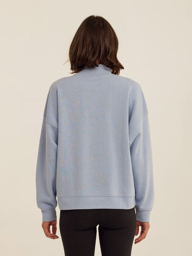 Karlie Triblend Fleece Mock Neck Pullover Womens Outerwear Sweatshirt Threads 4 Thought