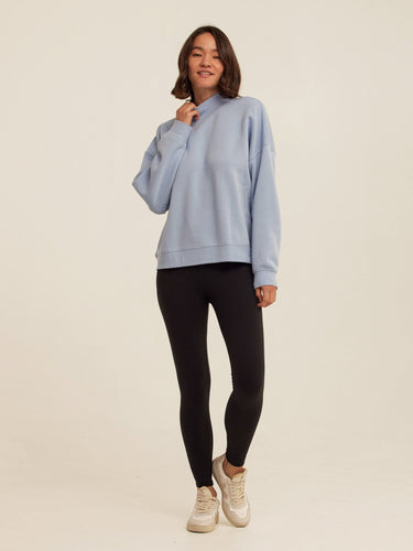 Karlie Triblend Fleece Mock Neck Pullover Womens Outerwear Sweatshirt Threads 4 Thought