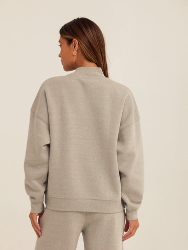 Karlie Triblend Fleece Mock Neck Pullover Womens Outerwear Sweatshirt Threads 4 Thought