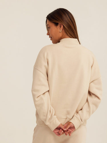 Karlie Triblend Fleece Mock Neck Pullover Womens Outerwear Sweatshirt Threads 4 Thought